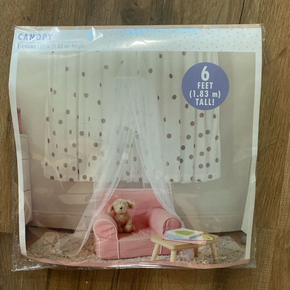 6 ft white mesh canopy from target new in packaging